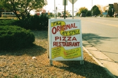 Original Pizza first A-Frame sign